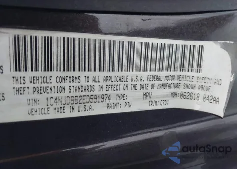 2014 Jeep Compass Sport z USA, uszkodzony, nr VIN 1C4NJDBB2ED591974